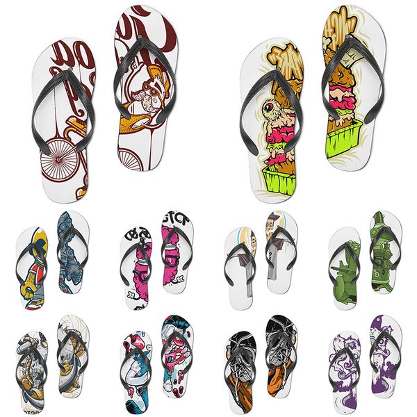 

men women custom slippers cartoon design anime diy word black white blue red purple mens colorful trainer 367