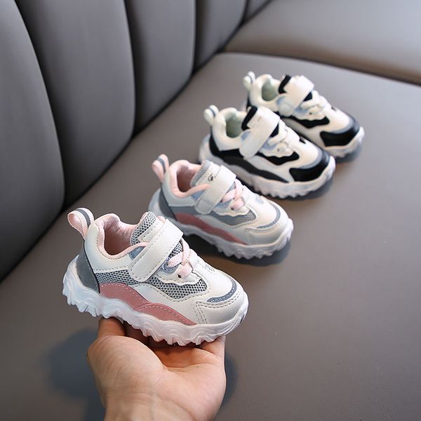 

sneakers fashion kids children's sports shoes spring boys girls mesh cute baby toddler casual 221117, Black;red