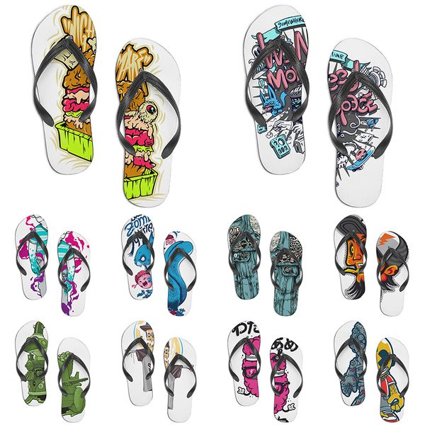 

men women custom slippers cartoon design anime diy word black white blue red purple mens colorful trainer 124