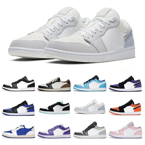 

1 1s low basketball shoes men women wolf grey fragment unc bred green toe black white comfortable outdoor mens trainers sneakers 36-46