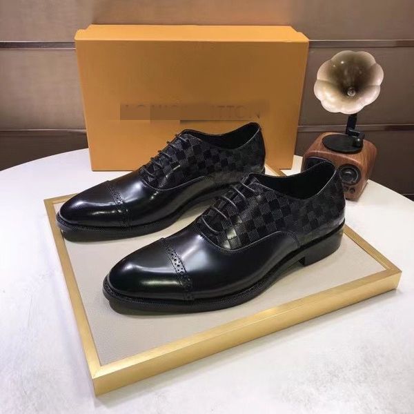 

men's dress shoes fashion groom wedding genuine leather brand designer oxfords 2021 men formal business flats size 38-45 kjl0004 asdasd, Red;white