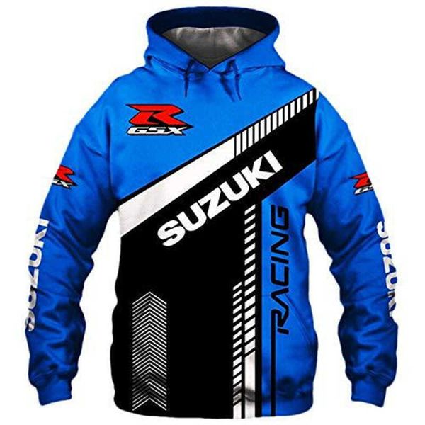 

men's hoodies sweatshirts suzuki hoodie men women 3d print sports pullover hip-hop motorcycle jacket urban trend spring autumn 2022 new, Black