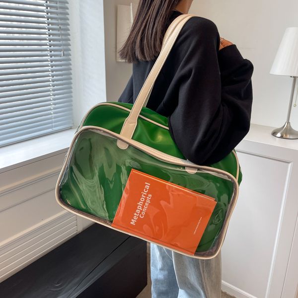 

duffel bags yilian large capacity travelling bag women short haul portable transparent luggage men waterproof lightweight yoga fitness bag 2
