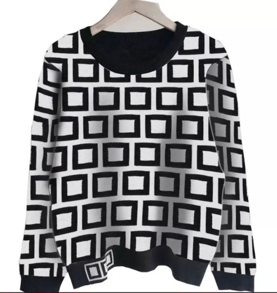 

20s new women's sweaters designer letter pullovers longsleeve sweater coats winter keep warm comfortable casual, White;black