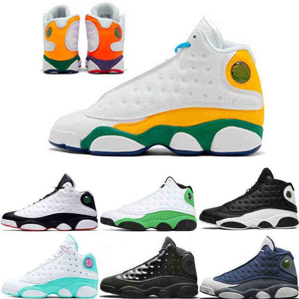 

classic men 13 13s outdoor shoes playground playoffs pure money reverse he got game wolf grey olive melo class of 2003 sports sneakers, Black