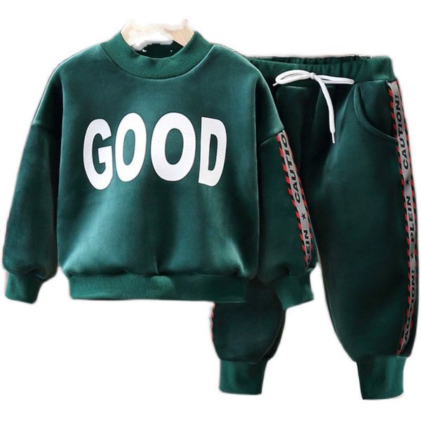 

clothing sets boys clothing sets fashion autumn children sports suit kids tracksuit outfits gold velvet sweatshirt and pants baby clothes se, White