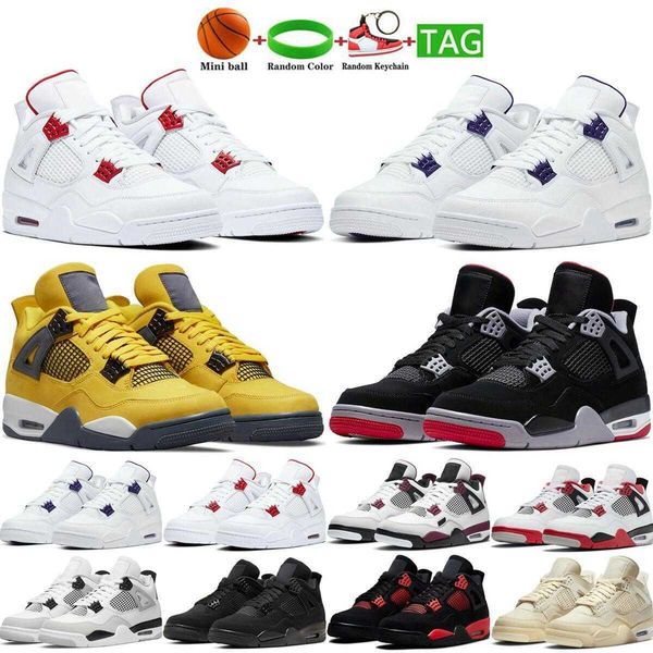 

basketball shoes sneakers trainer university blue brigade blue white oreo court purple sports green metallic 4 4s women men size 36-47