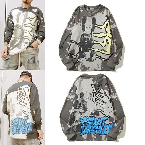 

men's hoodies traviss scotts designer sweatshirts pullover spring autumn new women's lightning graffiti letter neck sweater coat c, Black