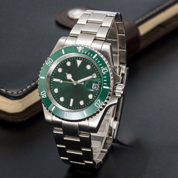 

mechanical watches for men 41mm gold wrist watch 3135 luxury designer green dial ceramic mens fashion sapphire movement factory date diving, Slivery;brown