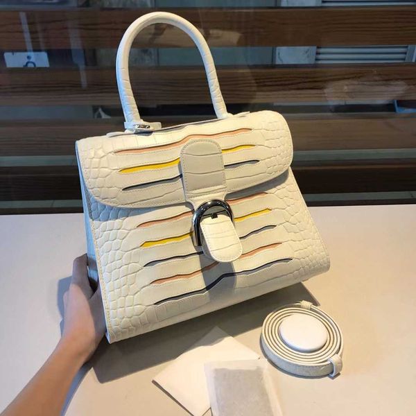 

handbags delv fashion luxury bags genuine leather elegant classic one shoudler brillant women's bag 2022 crocodile cowhide shoulder cro