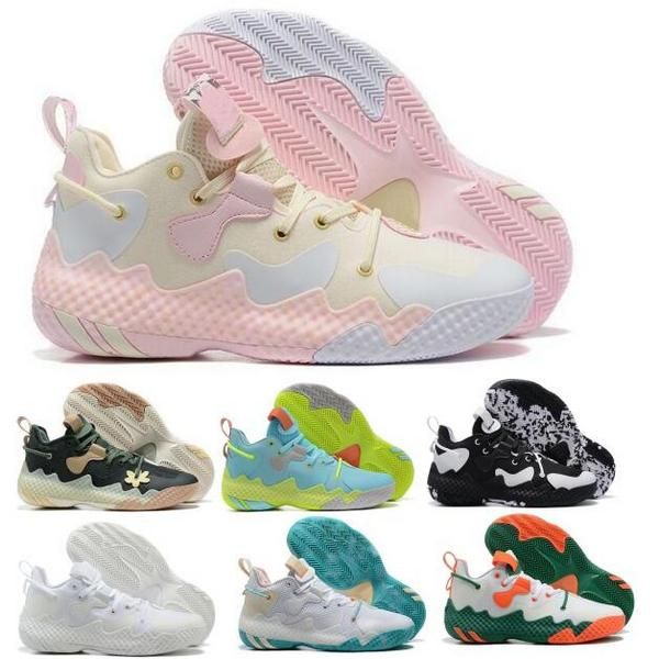 

harden vol 6 men basketball shoes sneakers 6s pink oxide monogram vivid red the bahamas man sports trainers