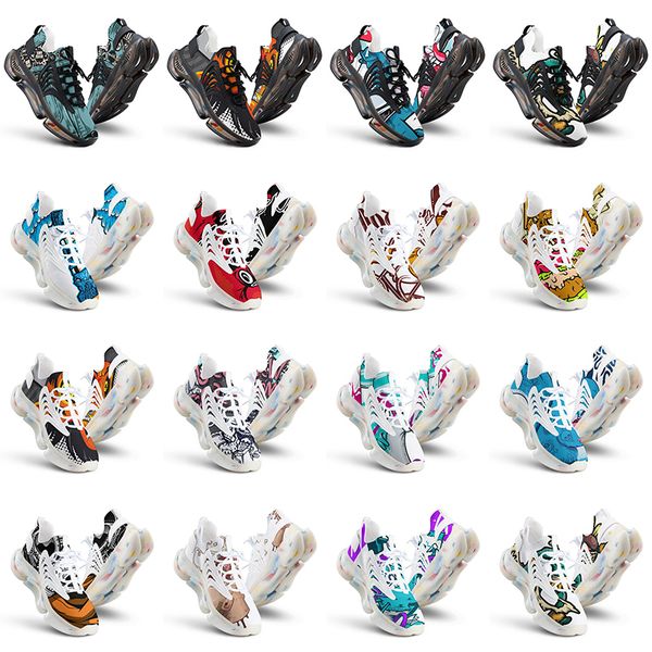 

running men new custom women shoes artoon animal design diy word black white blue red mens trainer 0333 s