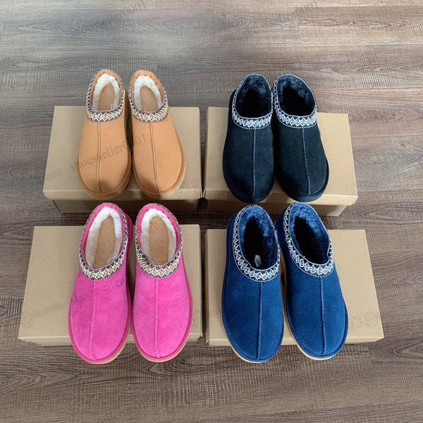 

classic australia ankle snow boot women men tasman 2 ii brand boots botkle boots winter slippers maroon dark blue rose red wgg shoes taille, Black