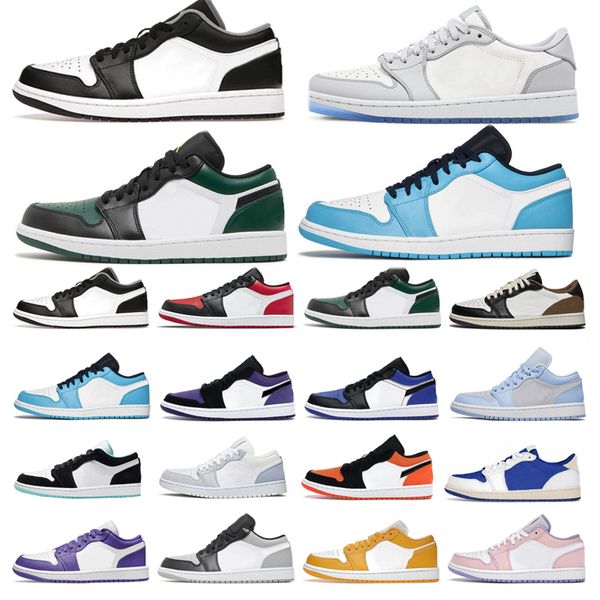 

new men women basketball shoes 1s jumpman 1 low wolf grey fragment unc gold toe toe island green jogging mens trainers sports sneakers
