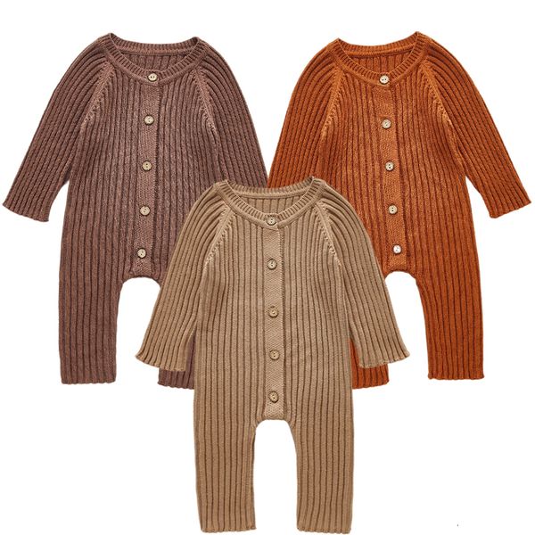 

rompers 03y baby romper knitted born girls boys jumpsuit outfit autumn solid toddler children clothing long sleeve 221117, Blue