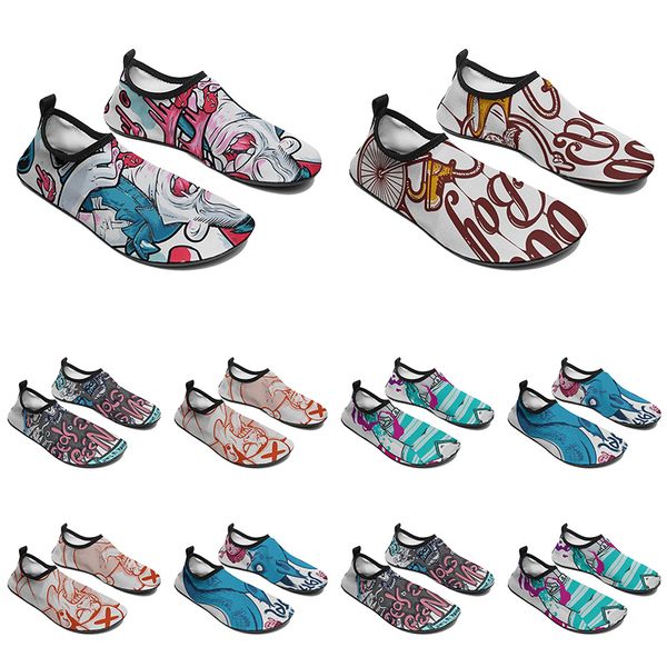 

men women custom water shoes cartoon animal design diy word black white blue red color mens trainer 196