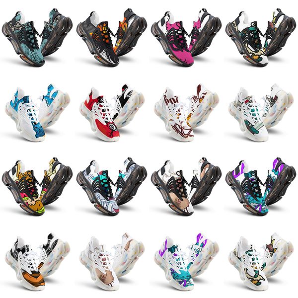 

women custom running men new shoes artoon animal design diy word black white blue red mens trainer 0307 s