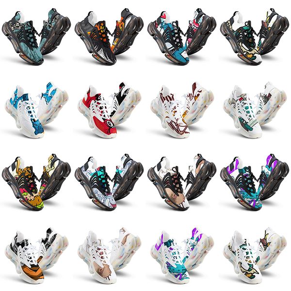 

women shoes men custom running artoon animal design diy word black white blue red mens trainer 0303928 s708 s