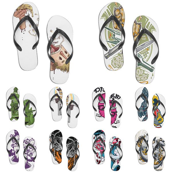 

men women custom slippers cartoon design anime diy word black white blue red purple mens colorful trainer 199
