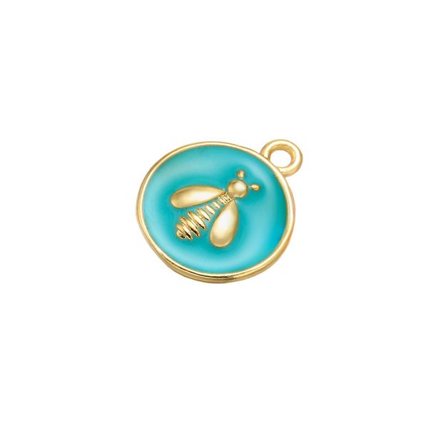 

5 color enamel bee charms for earring bracelet necklace making, Bronze;silver