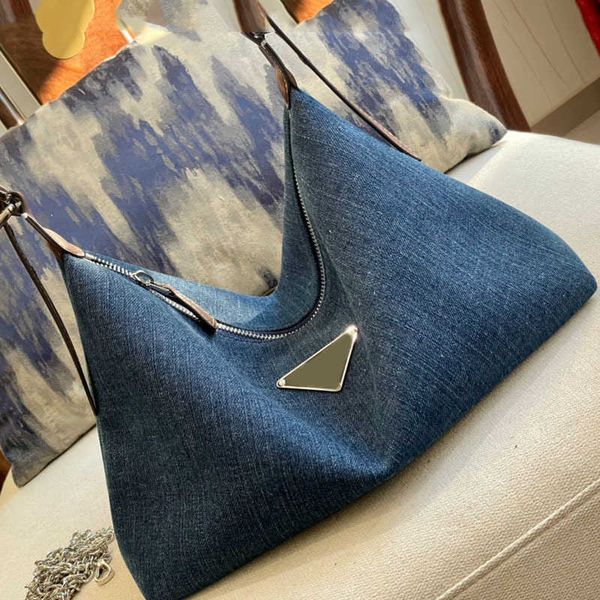 

designer shoulder bags luxurys handbag women fashion blue cowboy underarm bags simple canvas tote womens crossbody bag purses 221024