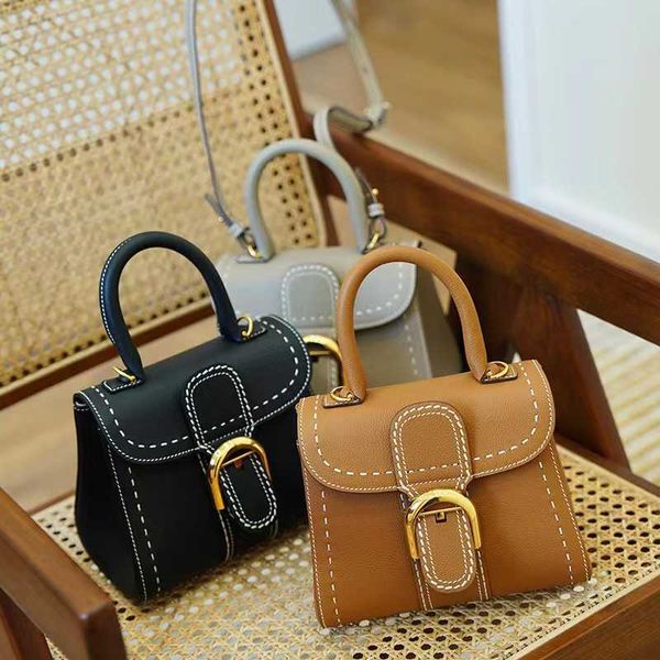 

handbags delv fashion luxury bags genuine leather elegant classic one shoudler brillant hand sewn wax threadpure thread hand horseshoe buckl