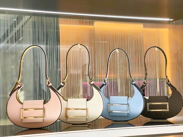 

luxurys clutch shoulder bag mini classic genuine leather handbags detachable designer women's men tote crossbody shoulder half moon poc