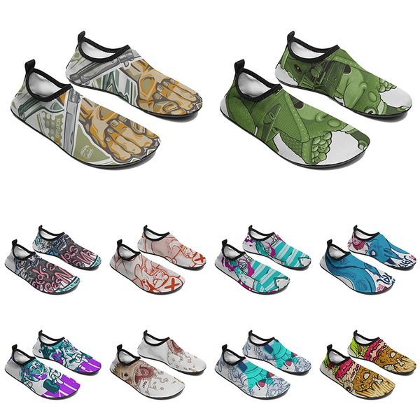 

men women custom water shoes cartoon animal design diy word black white blue red color mens trainer 056