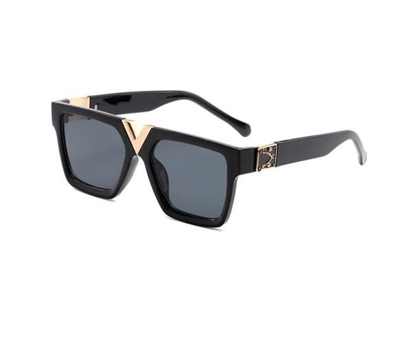 

2371 sunglasses for men and women summer style 0000 anti-ultraviolet retro plate square full frame fashion random with box case, White;black