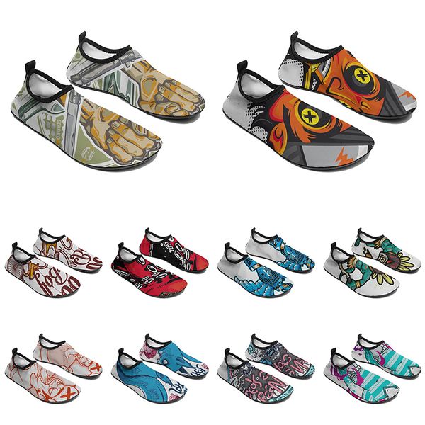 

men women custom water shoes cartoon animal design diy word black white blue red color mens trainer 111