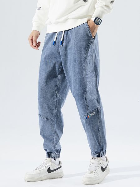 

mens jeans spring summer black blue baggy men hip hop streetwear loose harem jean pants male casual jogger trousers plus size 8xl 221118