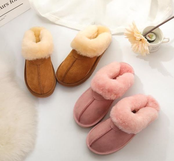 

sell aus 2022 classic warm slippers designer new thick bottom 51250 tazz slipperss goat skin sheepskin snow boots short women boots keep war, Black