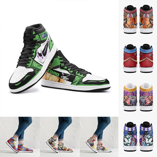 

anime designer customs shoes diy high help for mens womens cartoon design fashion mix trainers sports shoe runners customized jogging casual