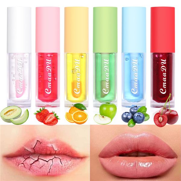 

fruit color changing lip gloss plumper clear lip oil balm hydrating liquid lipstick waterproof moisturizing mirror lipgloss