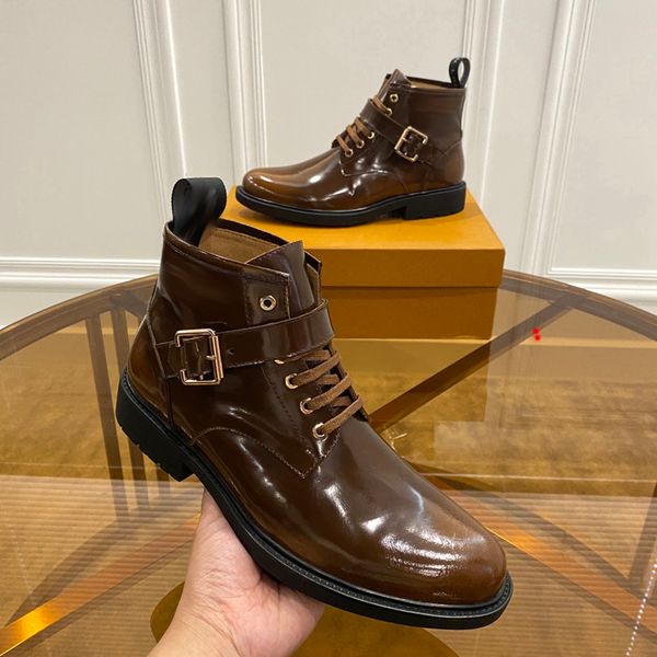 

2023 mens fashion boots booties winter sneakers designer man leather nylon fabric men ankle biker australia size us 6.5-11 -m0121, Black
