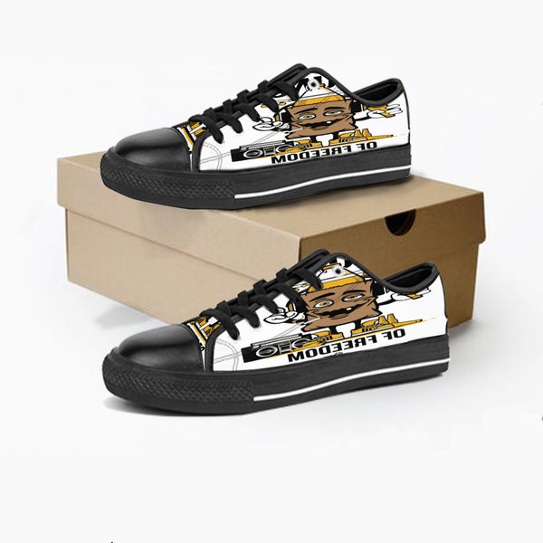 

men women diy custom shoes low canvas skateboard sneakers triple black customization uv printing sports sneakers kaola 171-25