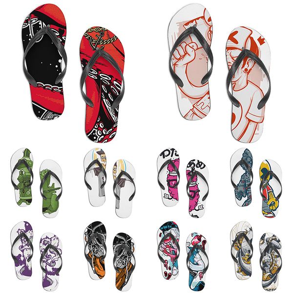 

men women custom slippers cartoon design anime diy word black white blue red purple mens colorful trainer 188