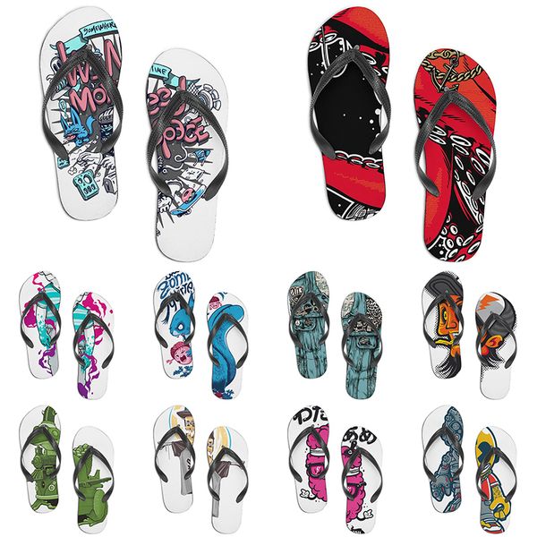 

men women custom slippers cartoon design anime diy word black white blue red purple mens colorful trainer 118