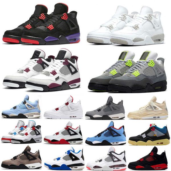 

basketball shoes mens trainers sport sneakers university blue white sail oreo black-cat cement men 4 4s taupe haze starfish air jordans4 jor