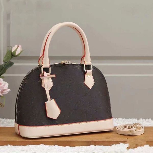 

fashion shoulder bags shell tote bag purses designer woman lvs handbag leather crossbody bag wristlet womens wallet alma bb arrive from us w