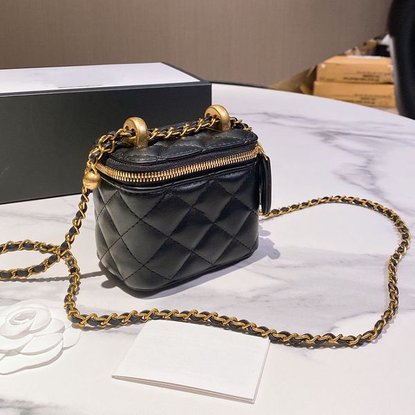 

cf little gold designer womens ball mini box bags elegant brand genuine leather luxury designers womens tiny vanity cosmetic outdoor sacoche