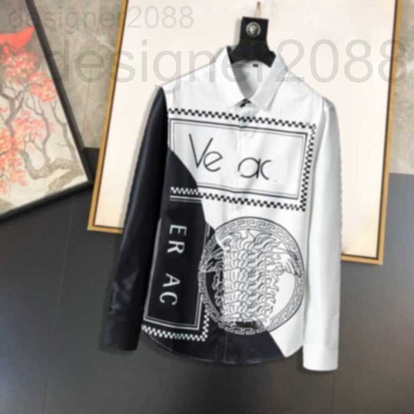 

men's dress shirts designer luxury men's shirts fashion casual business social and cocktail shirt brand spring autumn slimming the, White;black