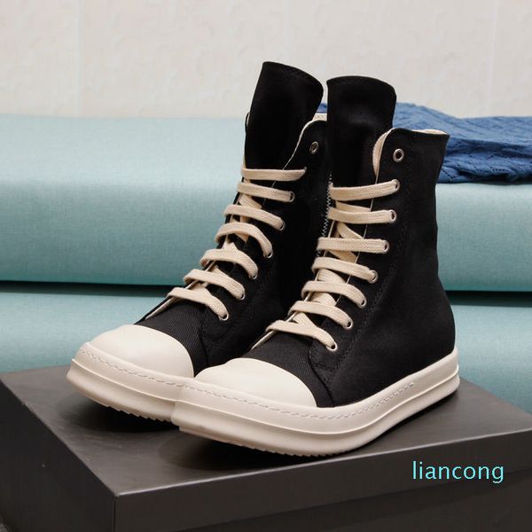

rick boots designer sneakers woman shoes trainers canvas high male fashion owen luxury black lace up mens breathable men women size a