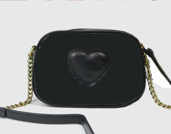 

fashion designers love heart v wave pattern satchel shoulder bag chain crossbody lady leather classic messenger handbags double