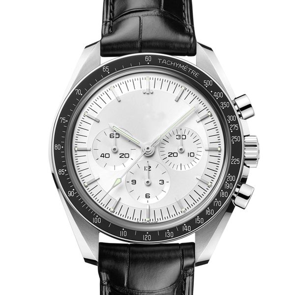 

ceramic bezel moon men watch 42mm orologio sapphire glass mens watches automatic movement watches fashion mechanical montre de luxe waterpro, Slivery;brown