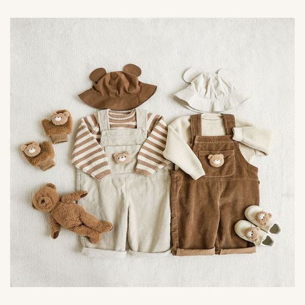 

overalls melario children toddler boys kids solid overalls suspender trousers casual corduroy baby bear pants solid girls overalls 221118, Blue