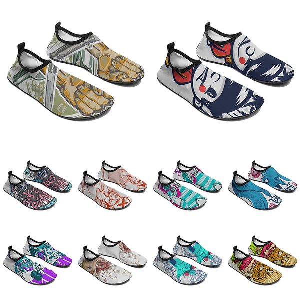 

men women custom water shoes cartoon animal design diy word black white blue red color mens trainer 052