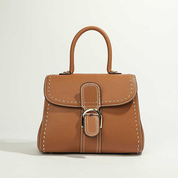 

handbags delv fashion luxury bags genuine leather elegant classic one shoudler brillant belgium portable women's bag versatile high-end
