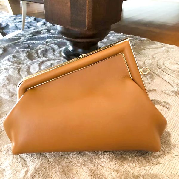 

5a quality crossbody first shoulder bags large strap women men fendace handbags fashion tote metal buckle clutch basket bag genuine leather