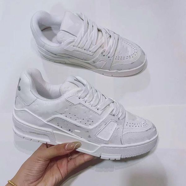 

fashion trainer casual shoes virgils alligator-embossed mens shoe black grey brown white green calf leather french ablohs sneaker intage mkj, Red;white